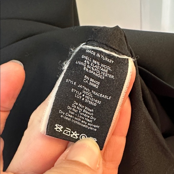 Theory Black Short Sleeve Jatinn Traceable Wool Shift Career Knee Length Dress 6 - Picture 4 of 6